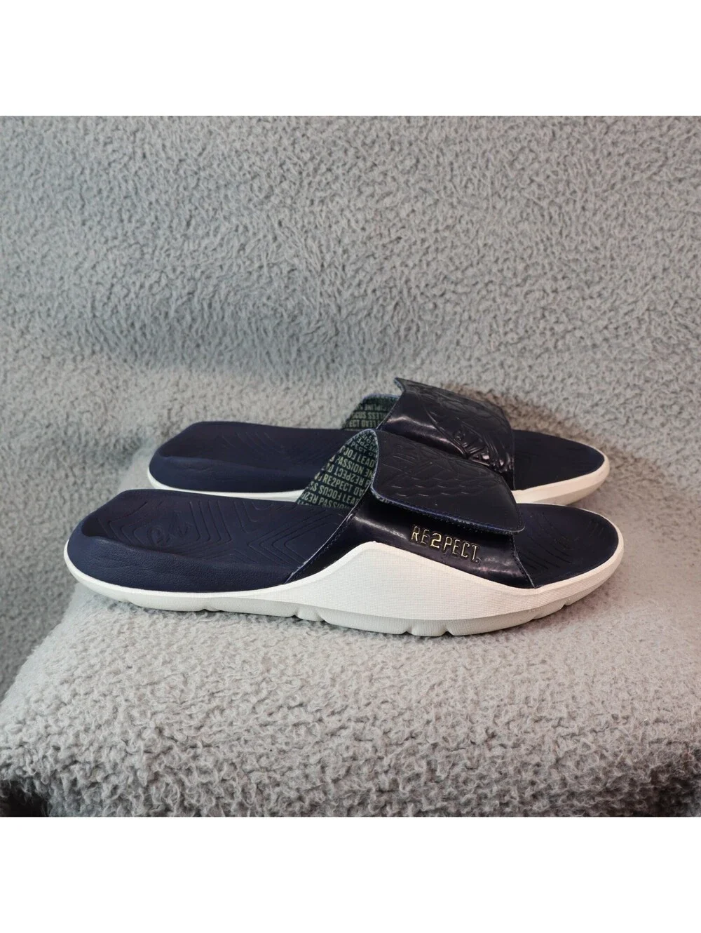 Jordan Hydro 7 Slide Men sz 12 Navy Blue Re2pect AO1566-402